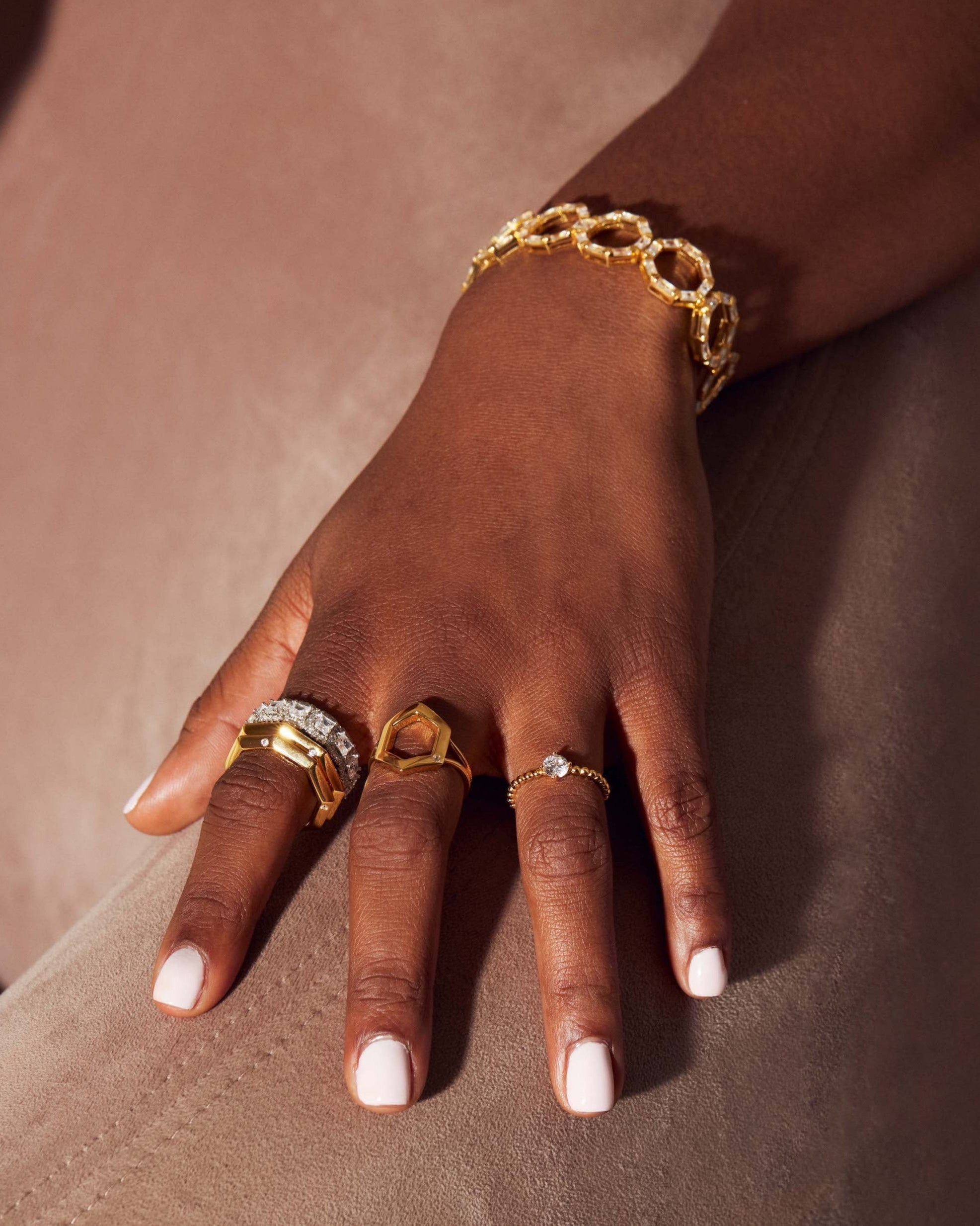 Ora Ana Danielle ring styled on the hand