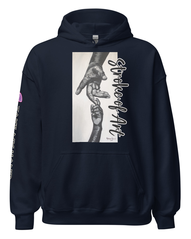Take My Hand - Unisex Hoodie - Navy, XL image