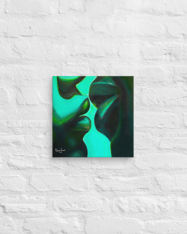 Intimacy in Shades of Green - Canvas image 7