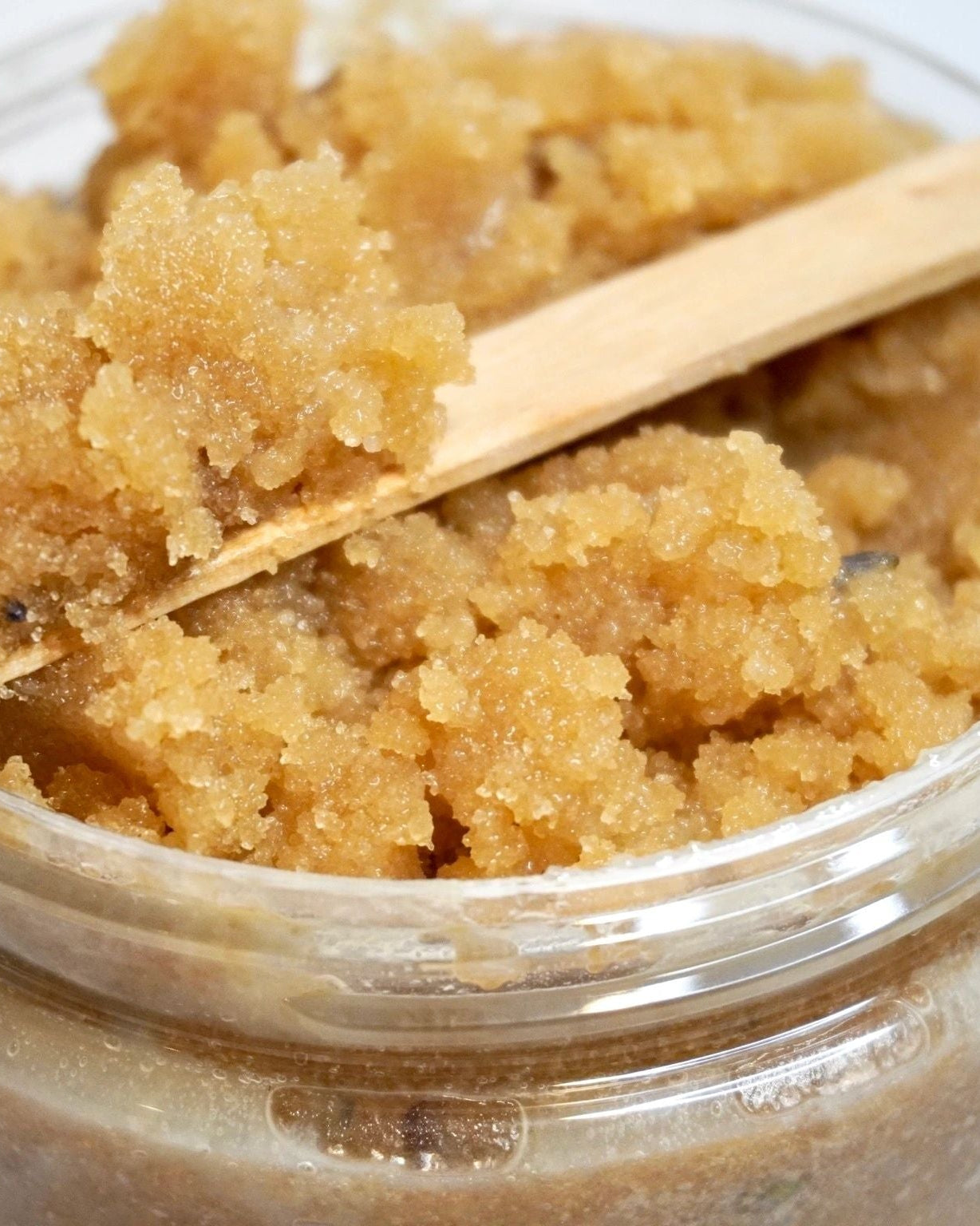 body scrub; exfoliant; exfoliation; sugar scrub; plant-based body scrub; lemon scrub; body care; bath and body care; lavender scrub; honey scrub