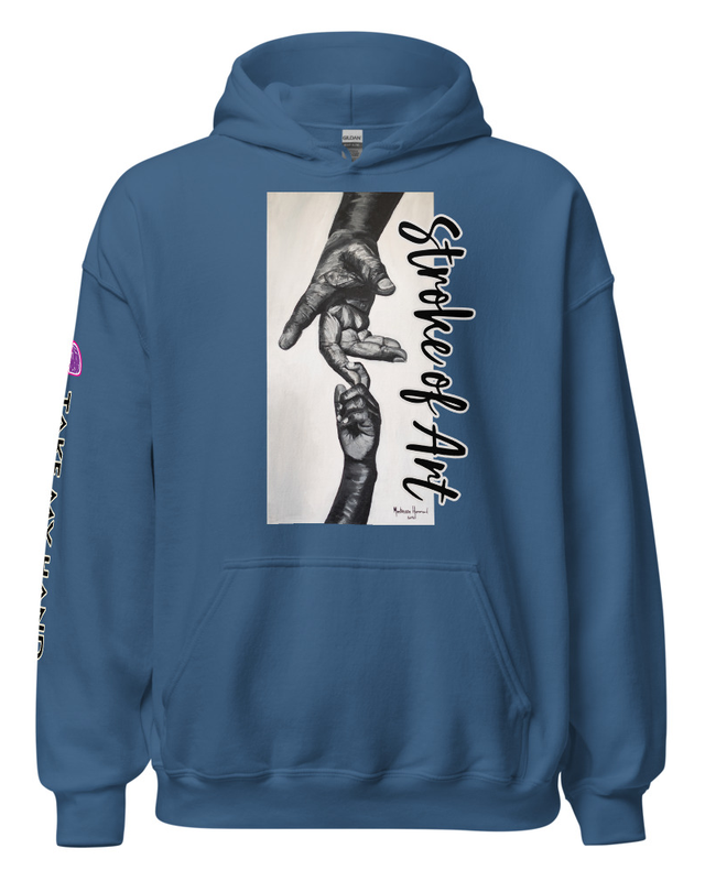 Take My Hand - Unisex Hoodie - Indigo Blue, XL image