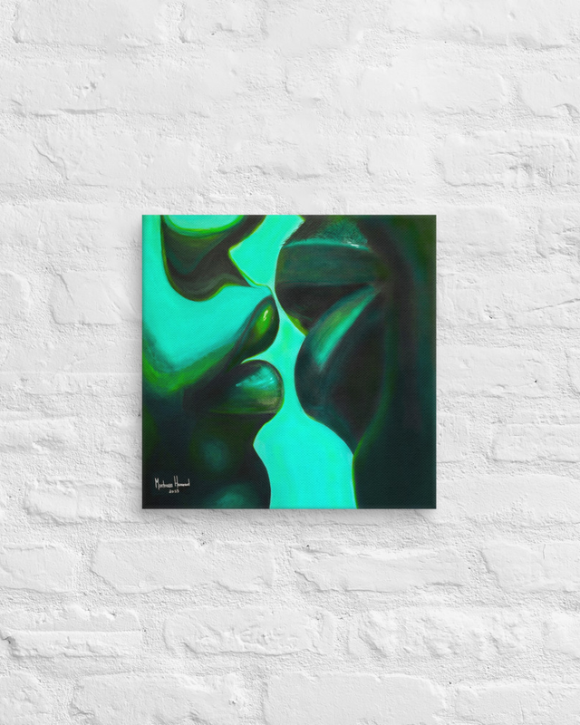 Intimacy in Shades of Green - Canvas - 14″×14″ image