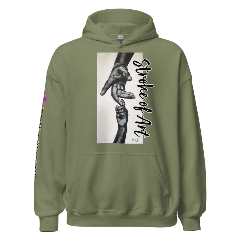 Take My Hand - Unisex Hoodie - Military Green, L image
