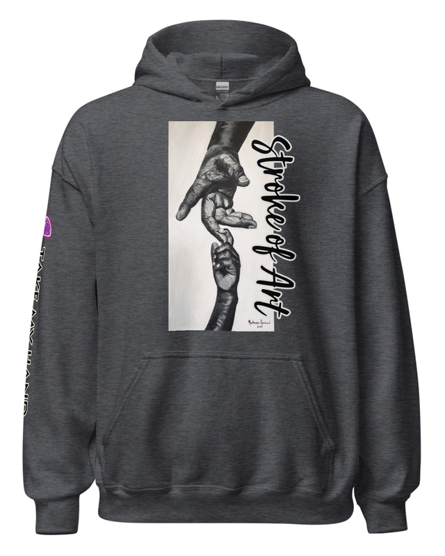 Take My Hand - Unisex Hoodie - Dark Heather, M image