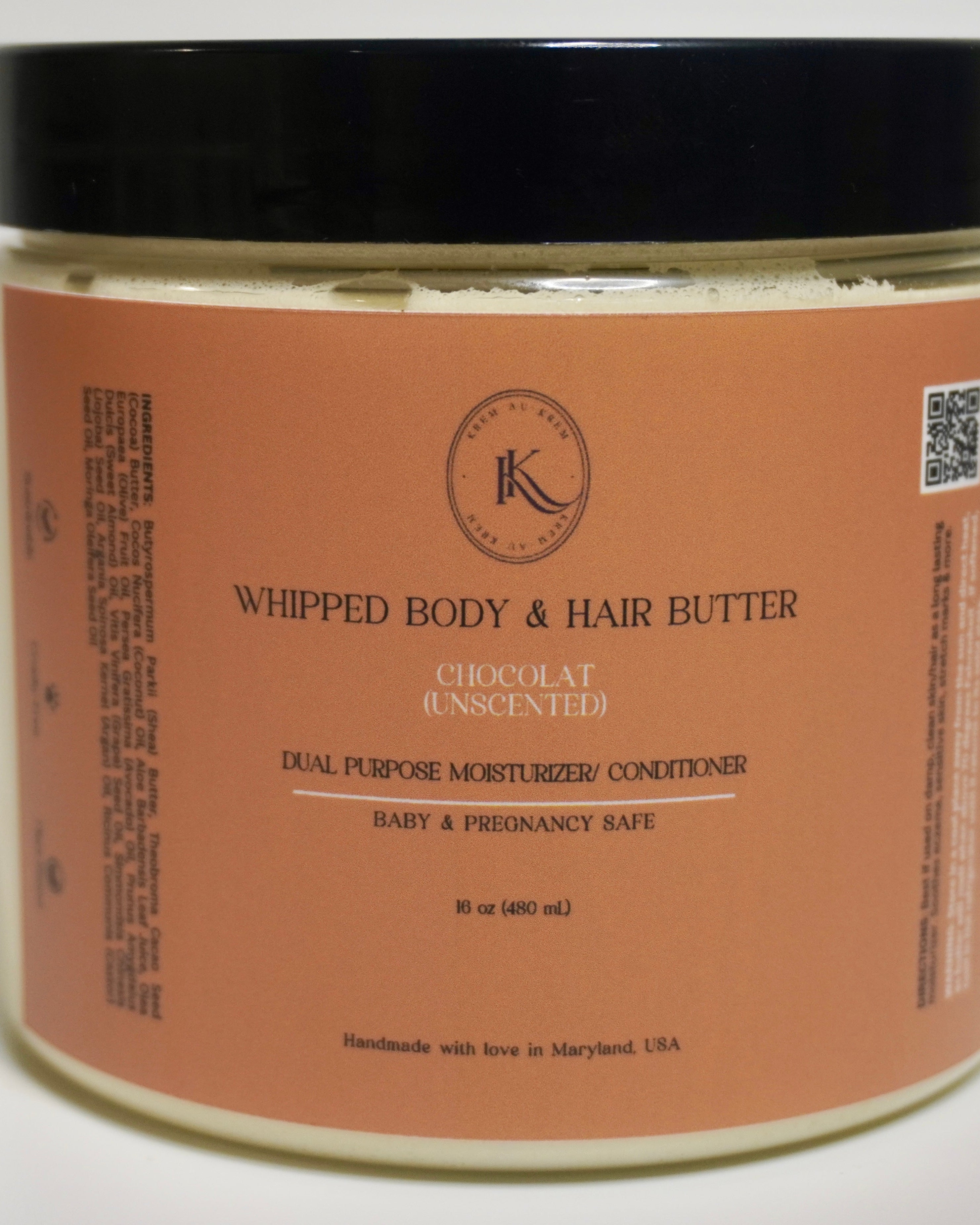 vegan whipped body and hair butter
