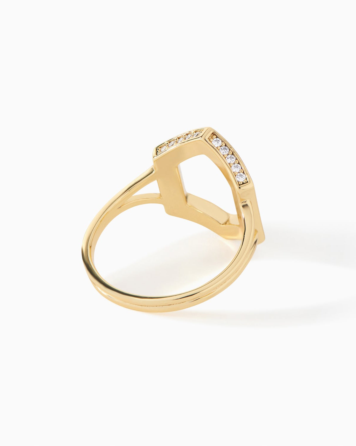 Donna Ring in gold vermeil with white CZ from Ora Ana