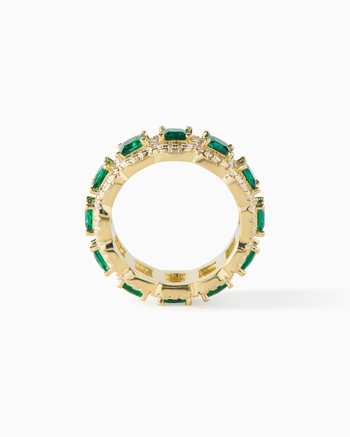 Crystalline Ring with emerald CZ stones from Ora Ana