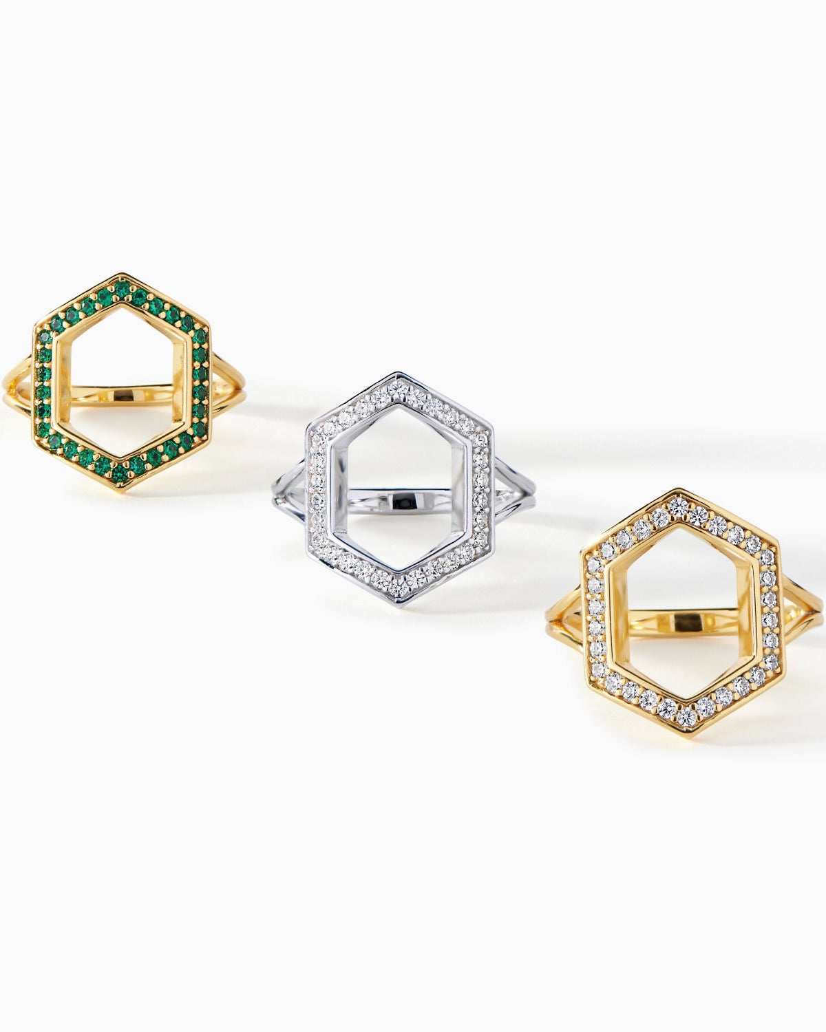 Both Ora Ana Donna Ring stone options shown together