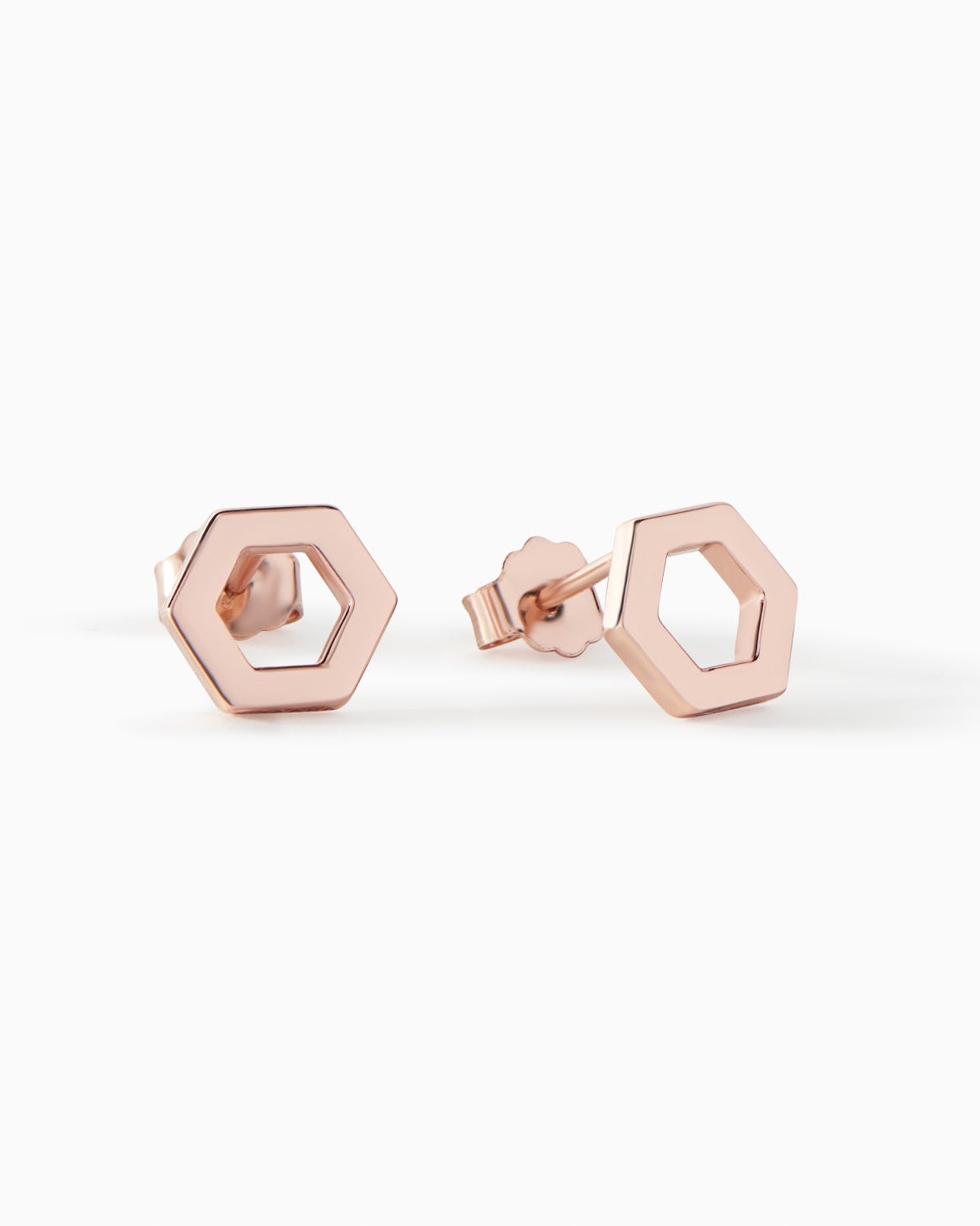 Helena Stud Earrings in rose gold vermeil from Ora Ana