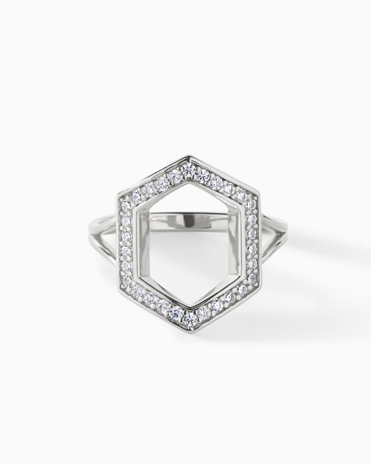 Donna Ring in sterling silver with white CZ from Ora Ana