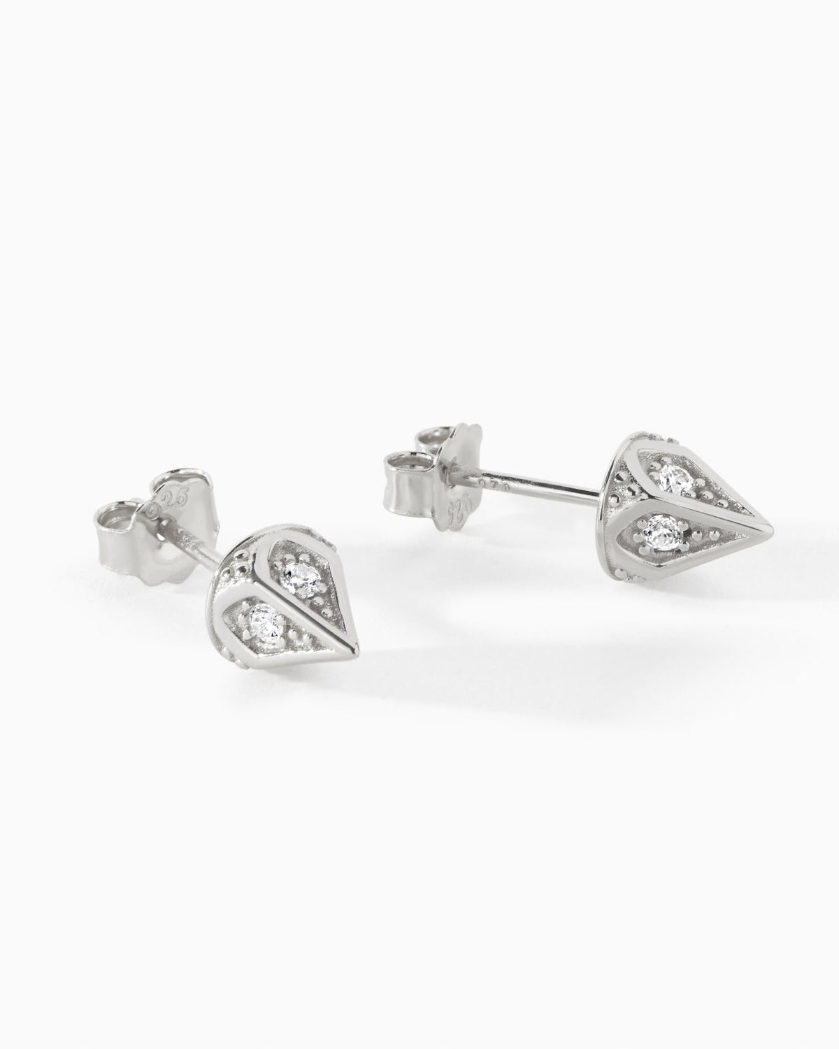 Dagger Stud Earrings in sterling silver from Ora Ana