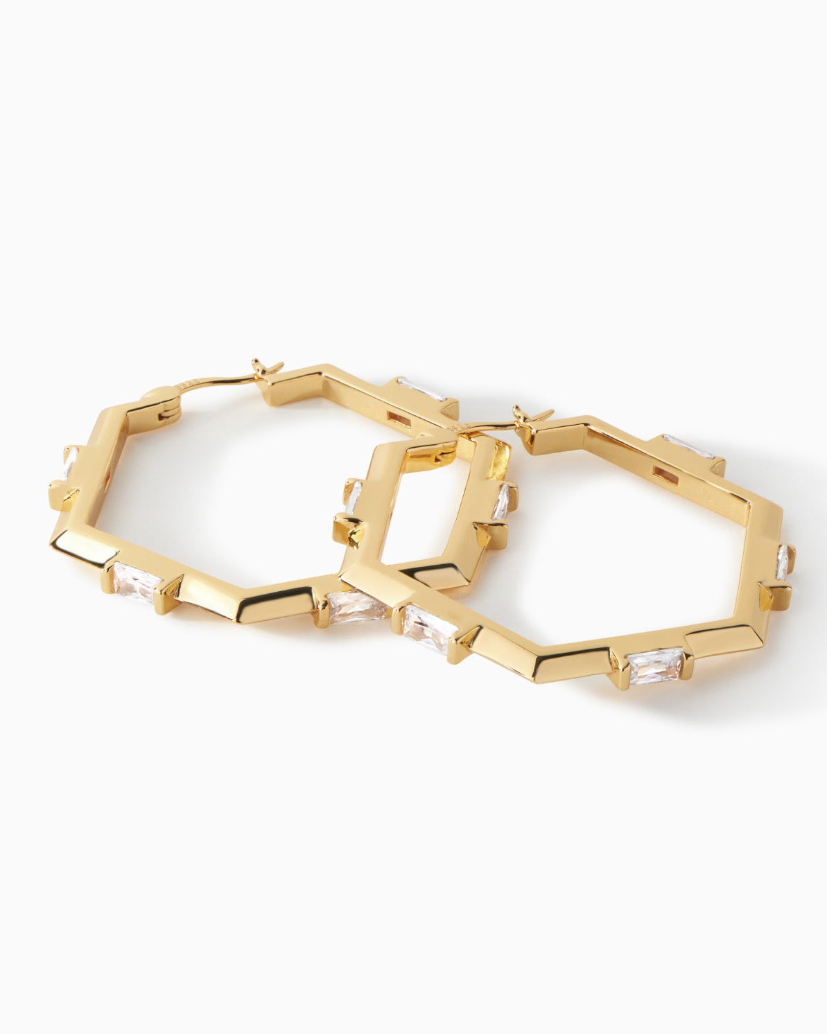 Ora Ana Claire Hoop Earrings shown at an angle, medium size