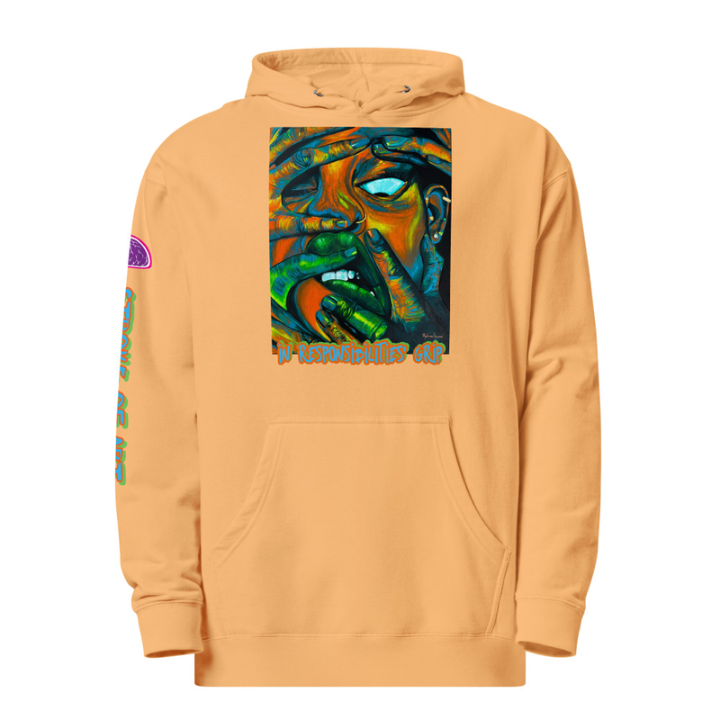 In Responsibilities' Grip - Unisex Hoodie - Peach, L image
