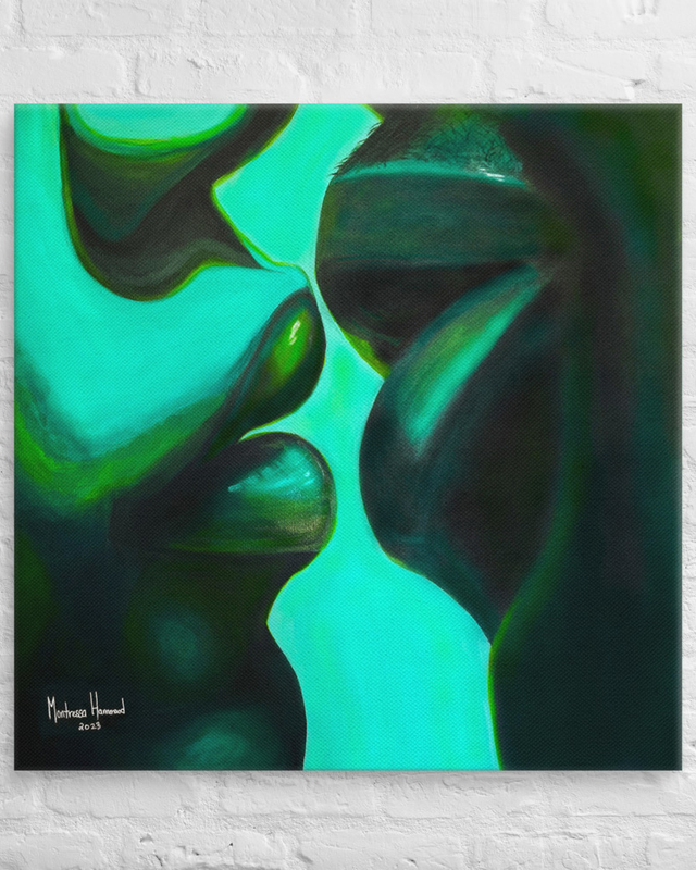 Intimacy in Shades of Green - Canvas image 6