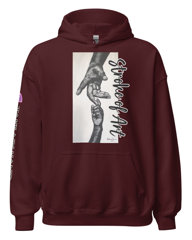 Take My Hand - Unisex Hoodie - Maroon, S image