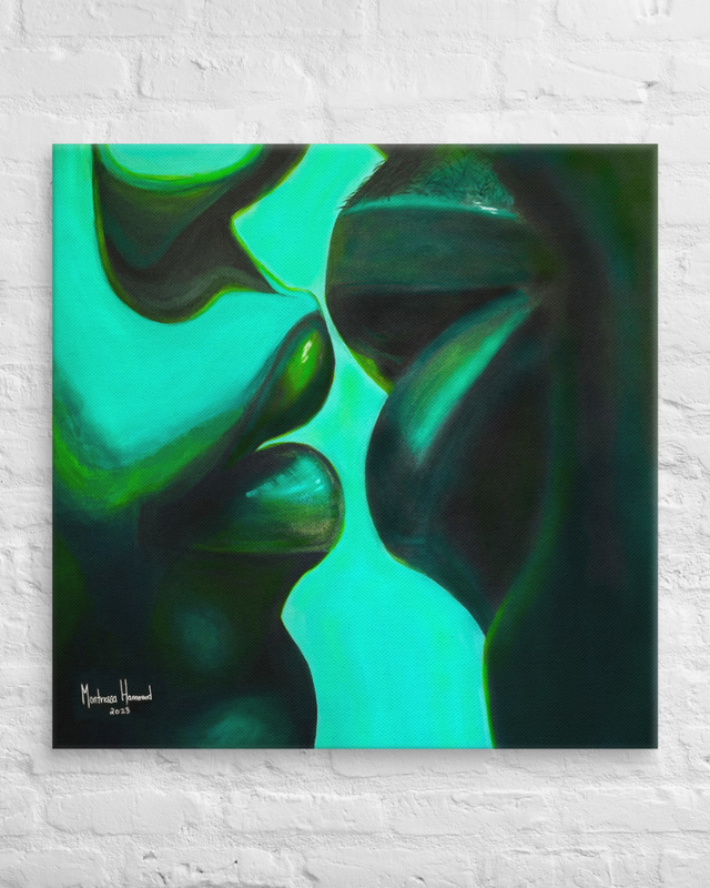 Intimacy in Shades of Green - Canvas image 5