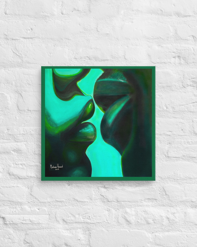 Intimacy in Shades of Green - Canvas - 16″×16″ image