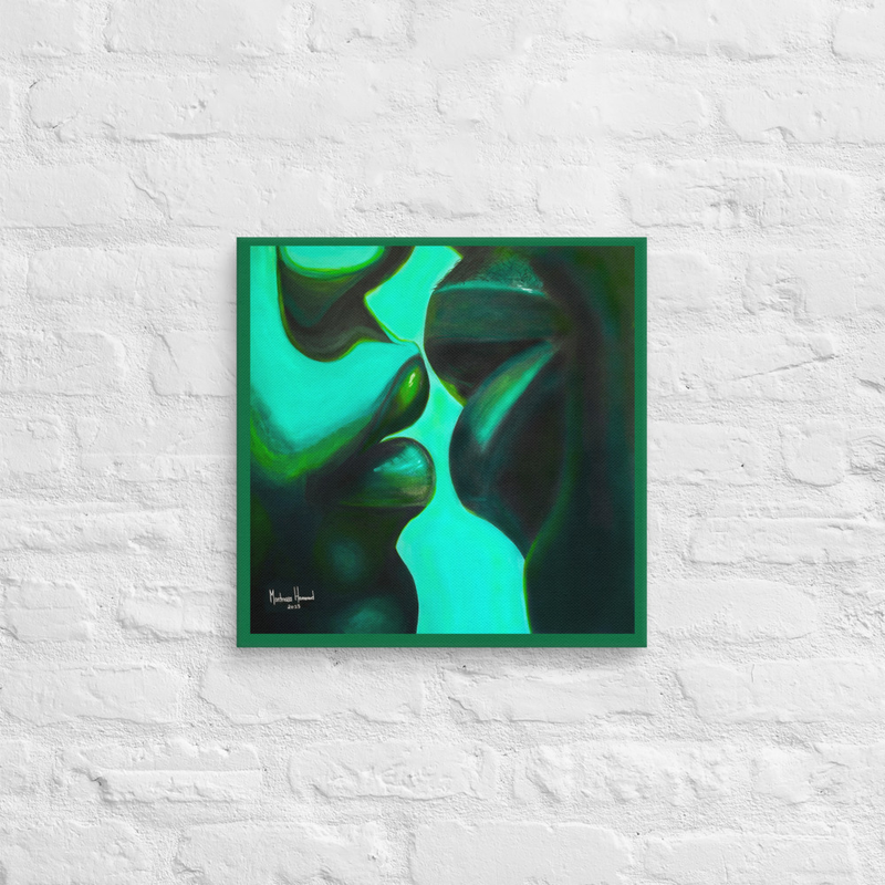 Intimacy in Shades of Green - Canvas - 16″×16″ image