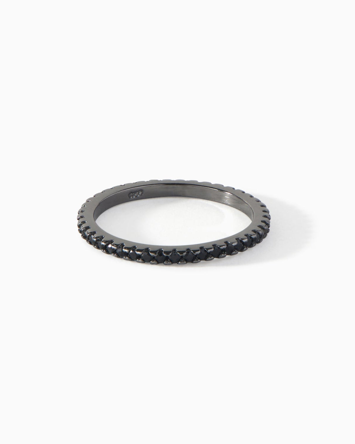 Isla Ring in black finish with black CZ from Ora Ana