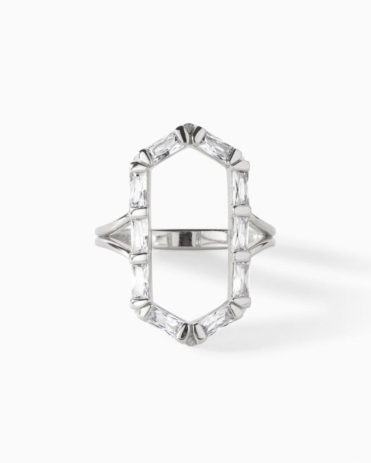 James Ring in sterling silver with white CZ from Ora Ana