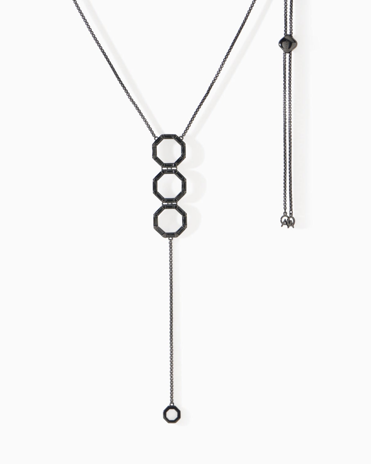 Stella Lariat Necklace in black finish from Ora Ana