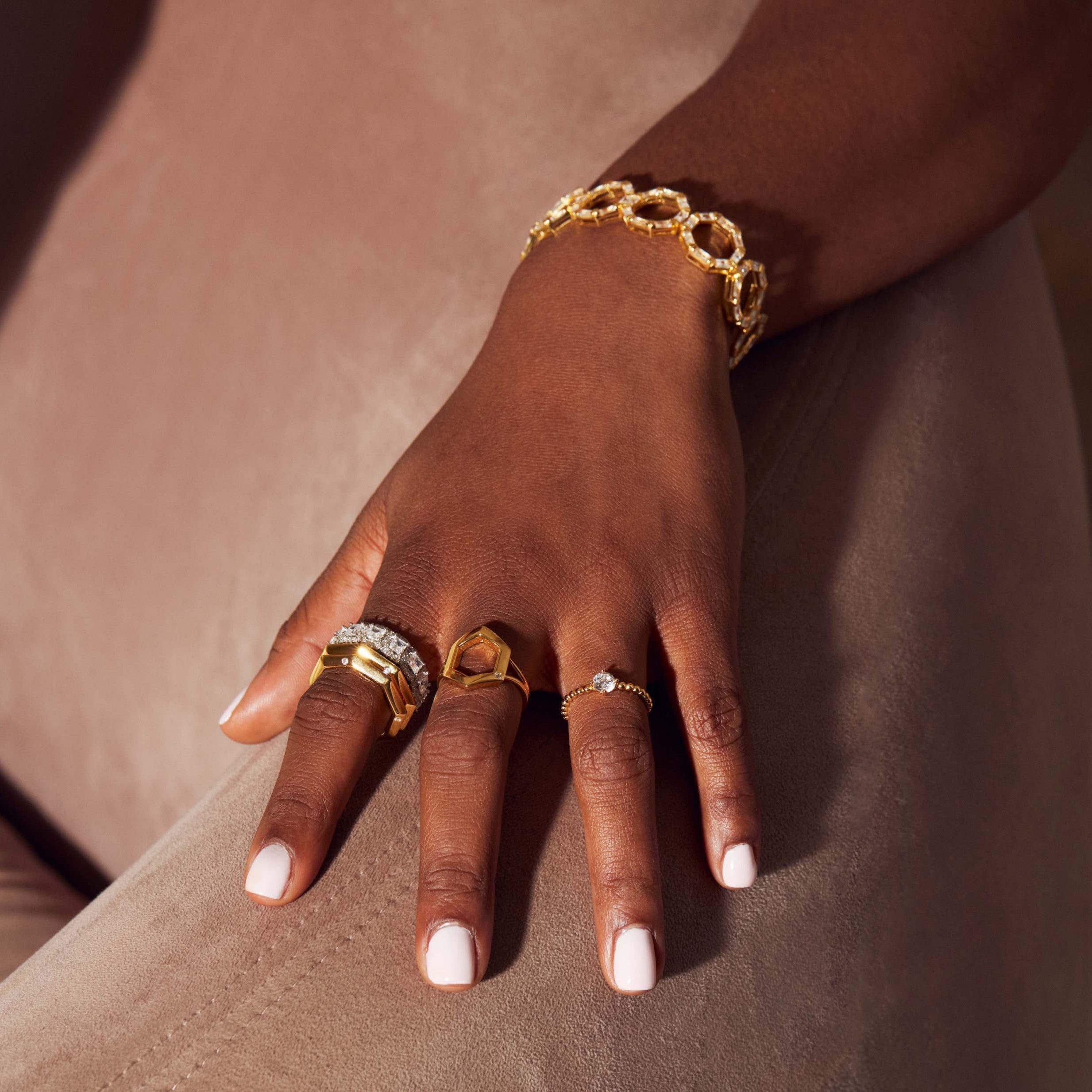 Ora Ana Danielle ring styled on the hand