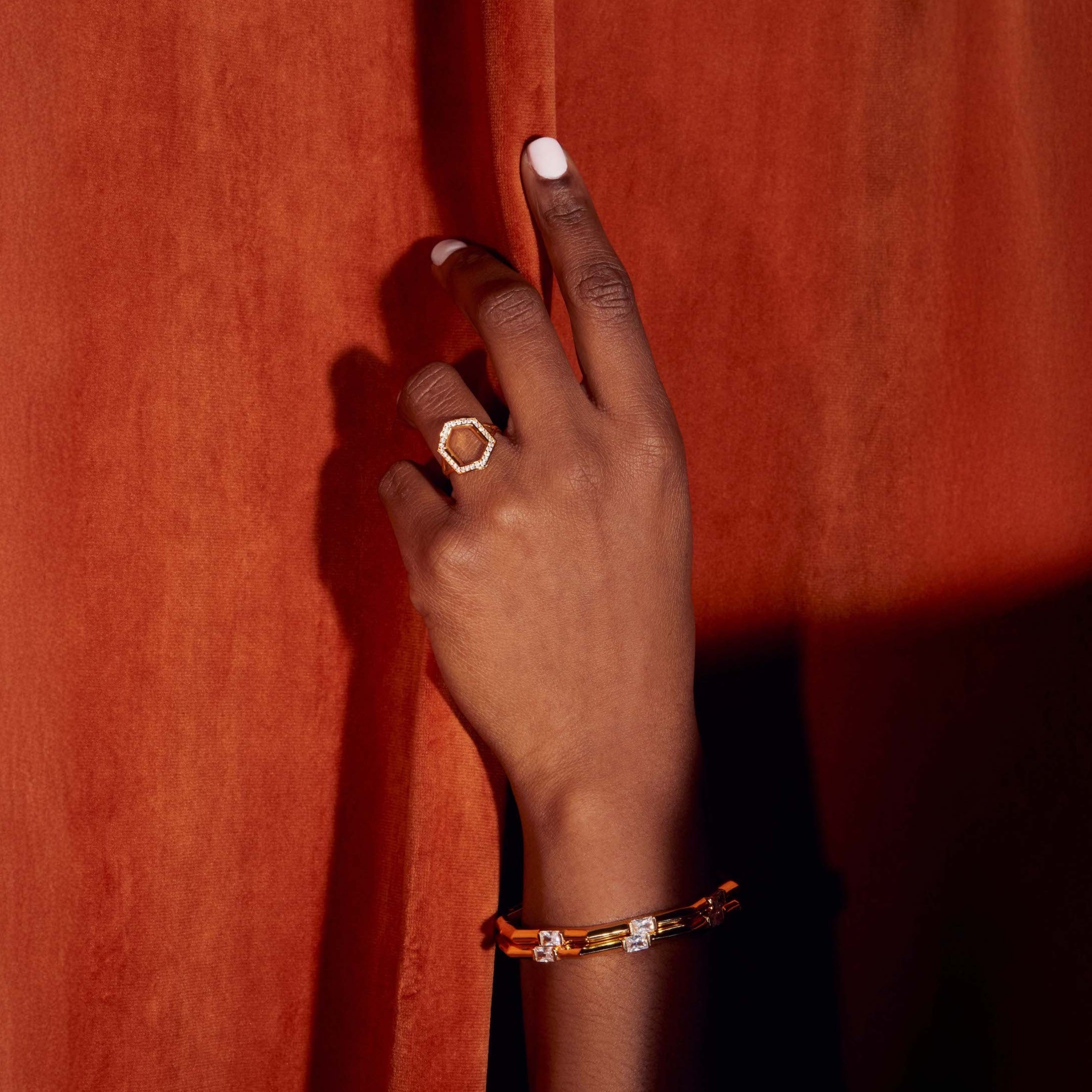 Donna Ring by Ora Ana worn on the finger