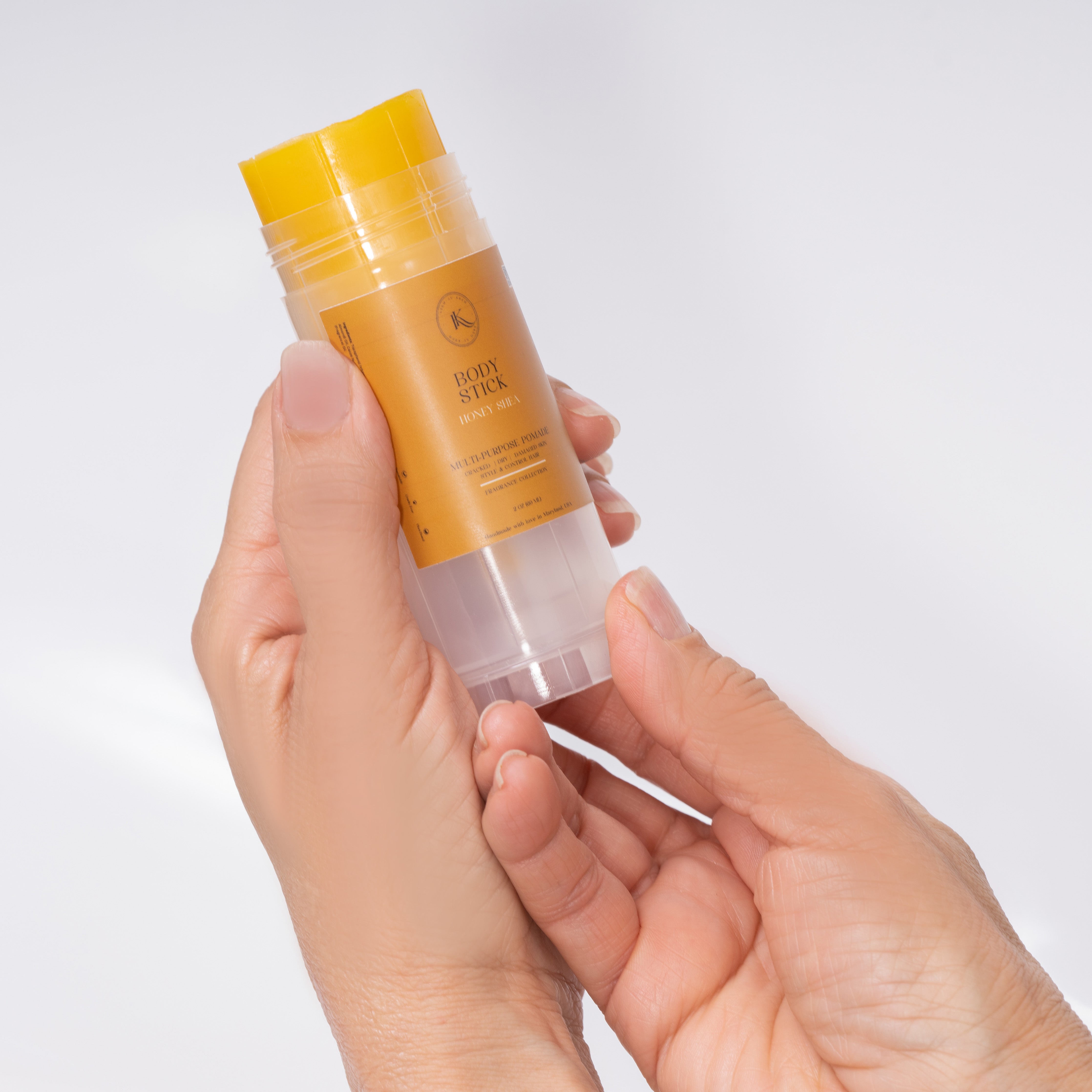 body stick; body balm; moisturizing balm; hydrating balm; healing balm; scented balm; beeswax balm; vitamin e oil; sweet almond oil; coconut oil; rollup stick; travel balm