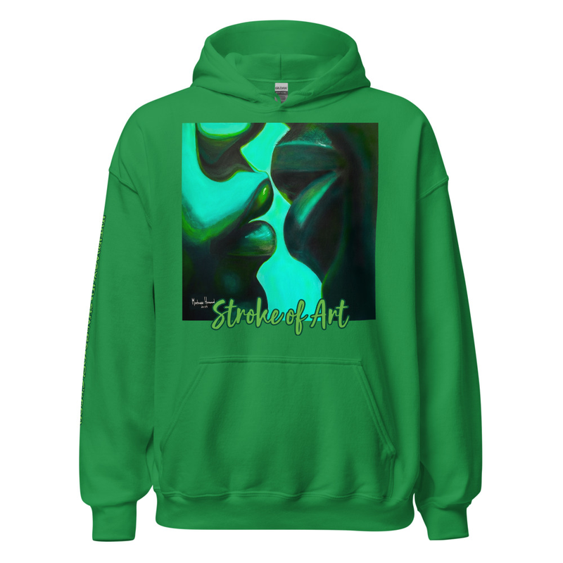 Intimacy in Shades of Green - Unisex Hoodie - Irish Green, S image