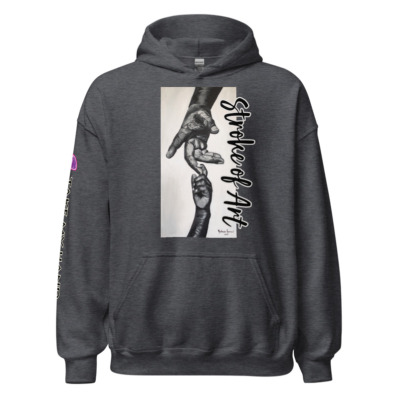Take My Hand - Unisex Hoodie - Dark Heather, L image