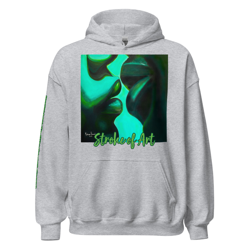 Intimacy in Shades of Green - Unisex Hoodie - Sport Grey, L image