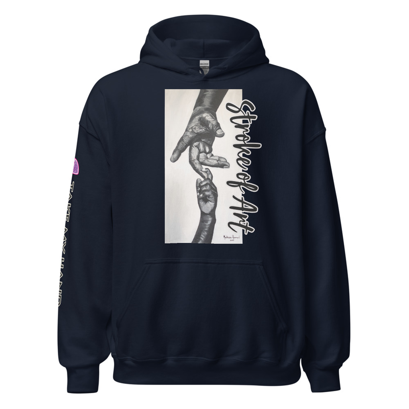 Take My Hand - Unisex Hoodie - Navy, 4XL image