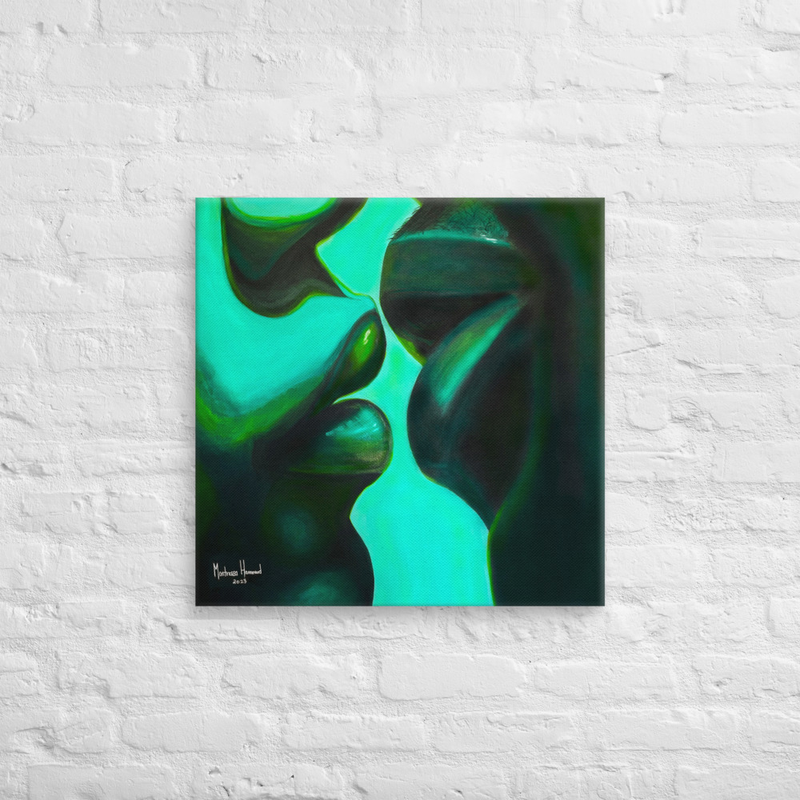 Intimacy in Shades of Green - Canvas image 4