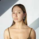 Ora Ana Clarity Hoops styled on the ear