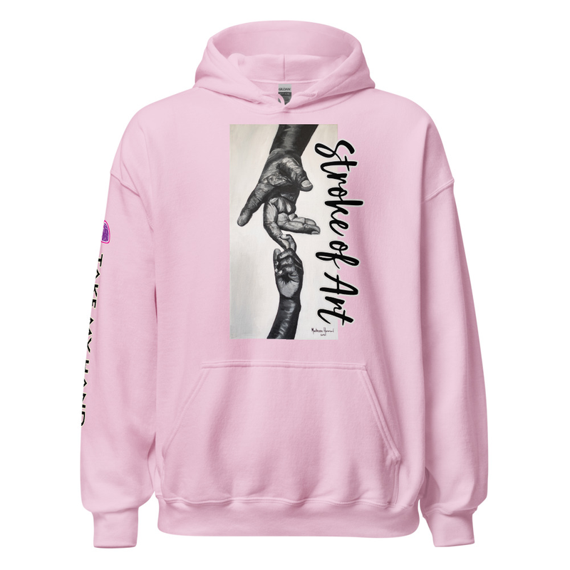 Take My Hand - Unisex Hoodie - Light Pink, 2XL image