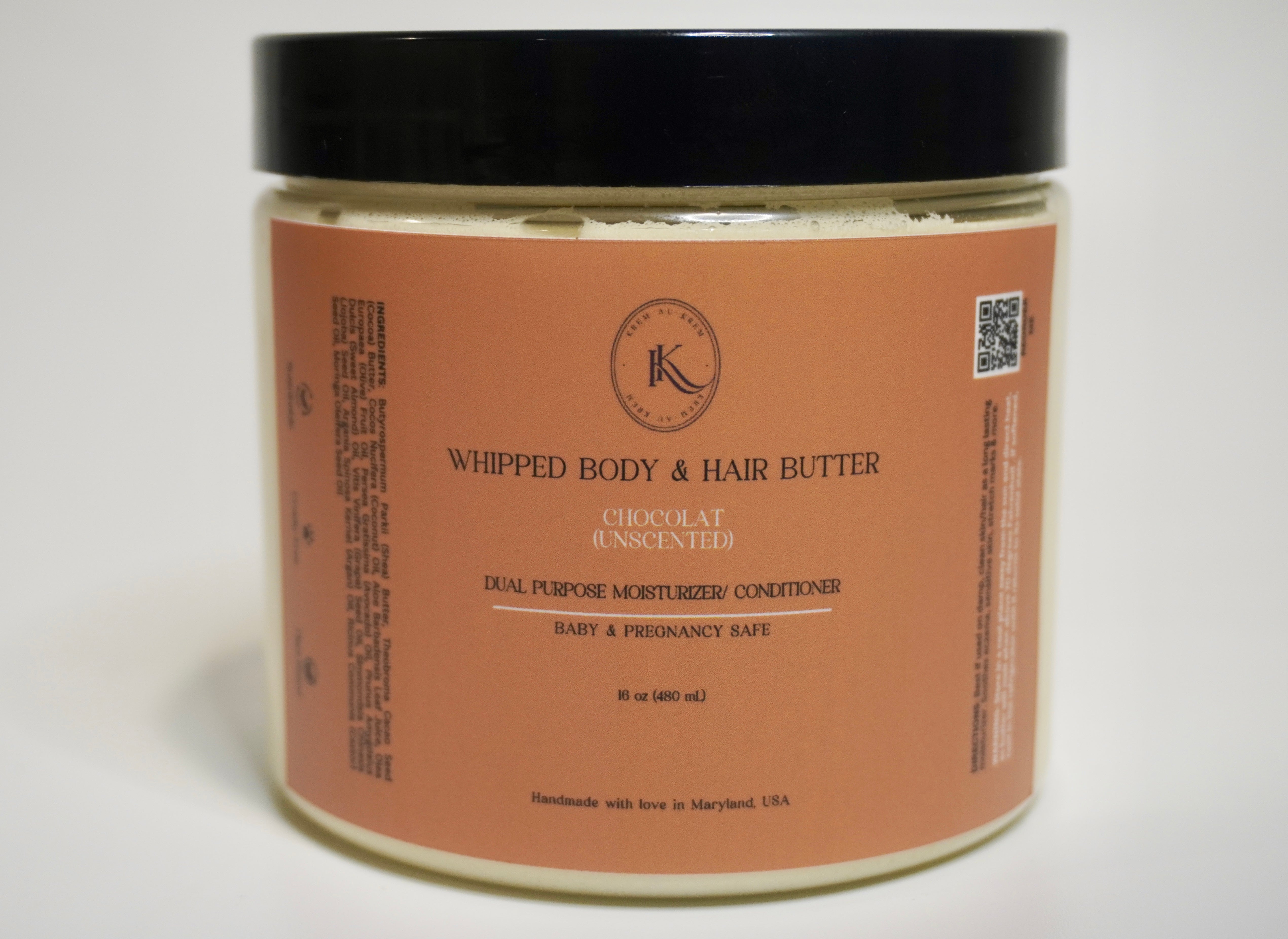 vegan whipped body and hair butter