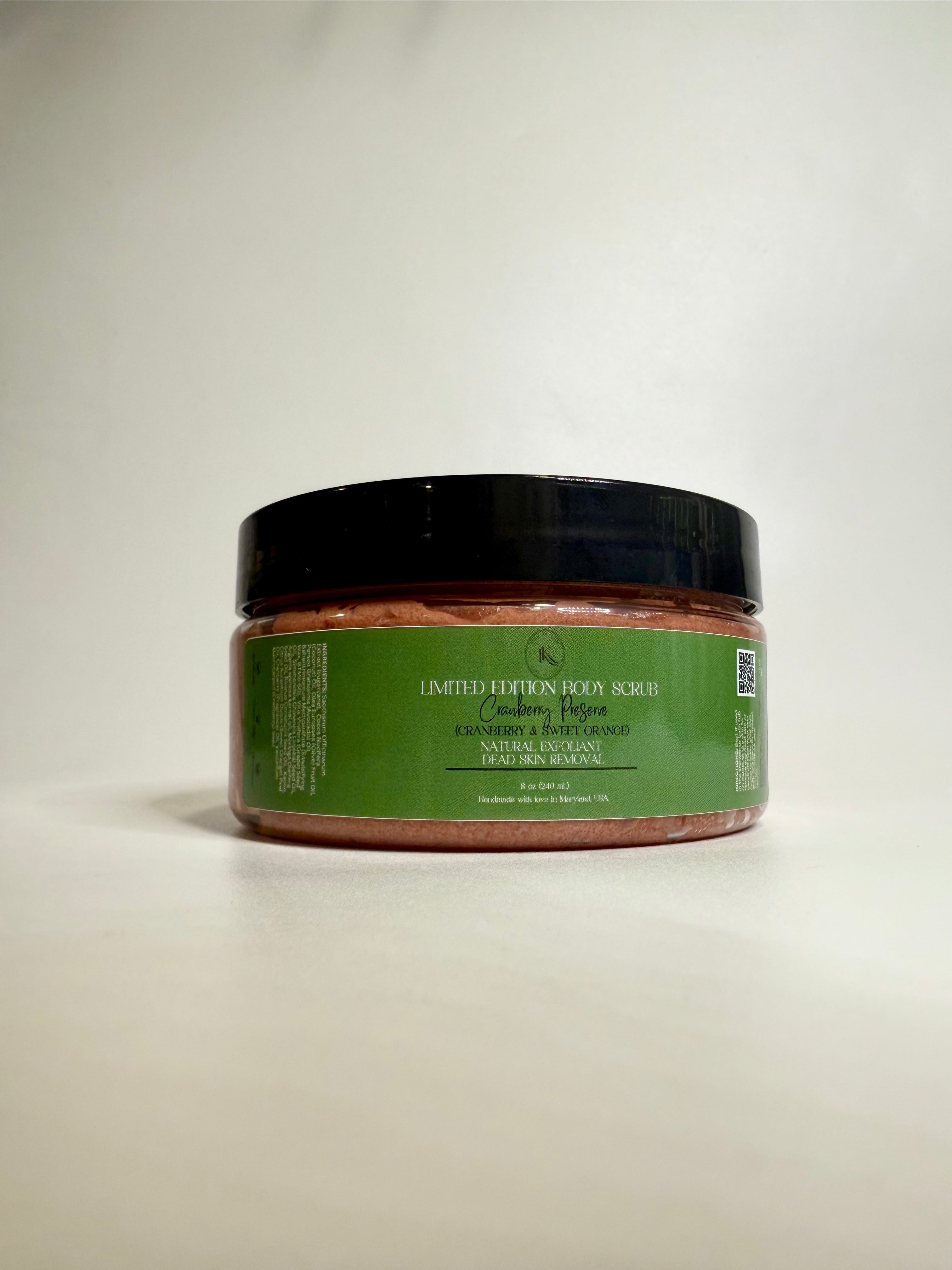 Limited Edition cranberry preserve body scrub