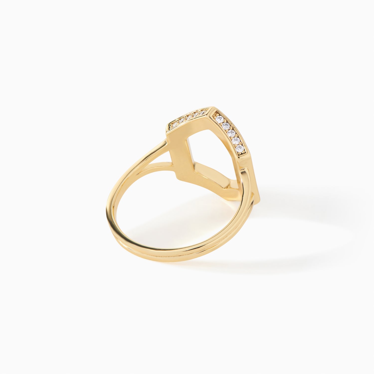 Donna Ring in gold vermeil with white CZ from Ora Ana