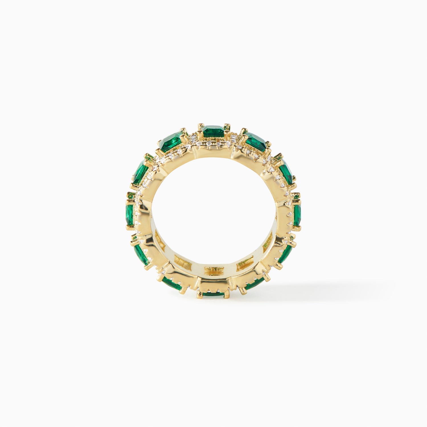 Crystalline Ring with emerald CZ stones from Ora Ana