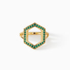 Donna Ring with an emerald CZ gemstone from Ora Ana