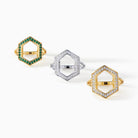 Both Ora Ana Donna Ring stone options shown together
