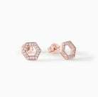 Olivia Stud Earrings in rose gold vermeil with white CZ from Ora Ana