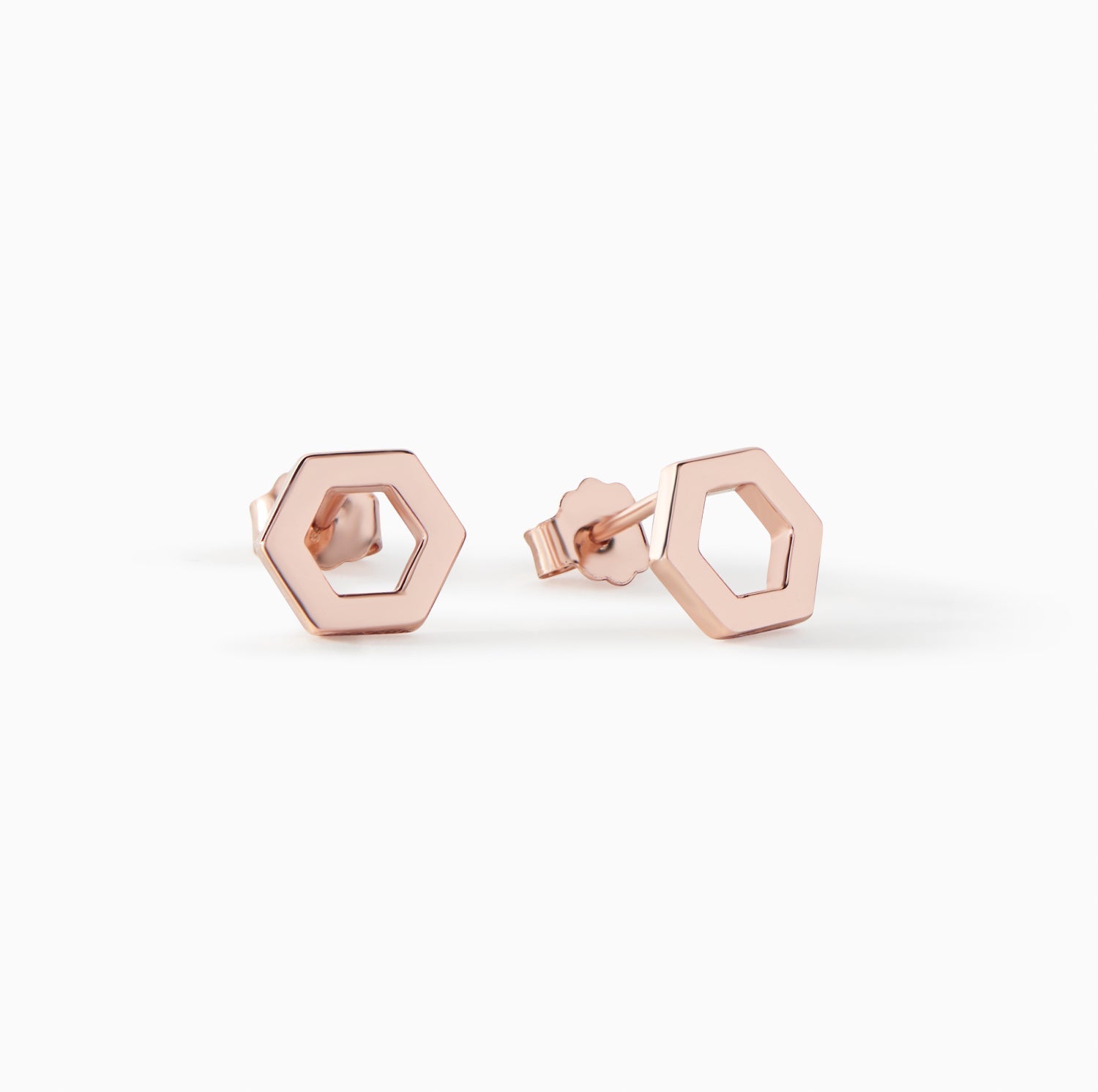 Helena Stud Earrings in rose gold vermeil from Ora Ana