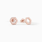 Helena Stud Earrings in rose gold vermeil from Ora Ana