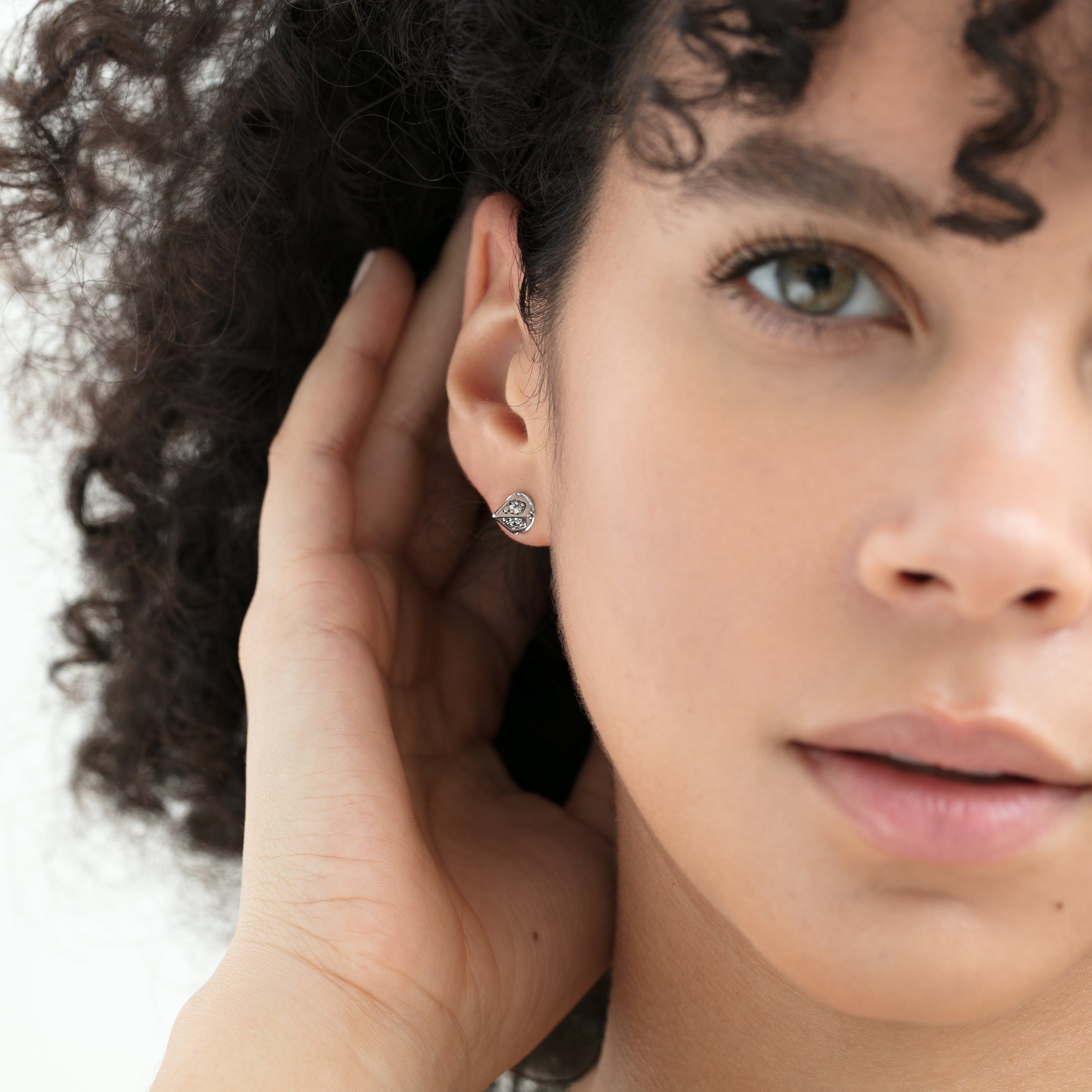 Dagger Stud Earrings by Ora Ana, alternate styled view