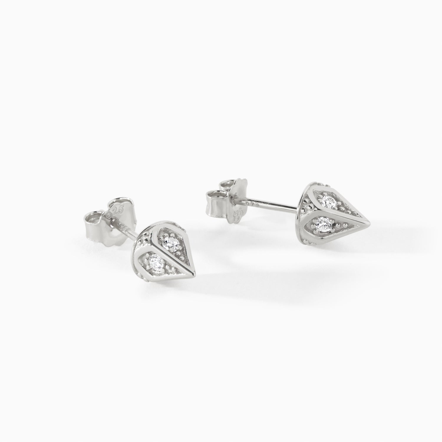 Dagger Stud Earrings in sterling silver from Ora Ana