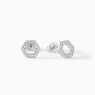 Olivia Stud Earrings in sterling silver with white CZ from Ora Ana
