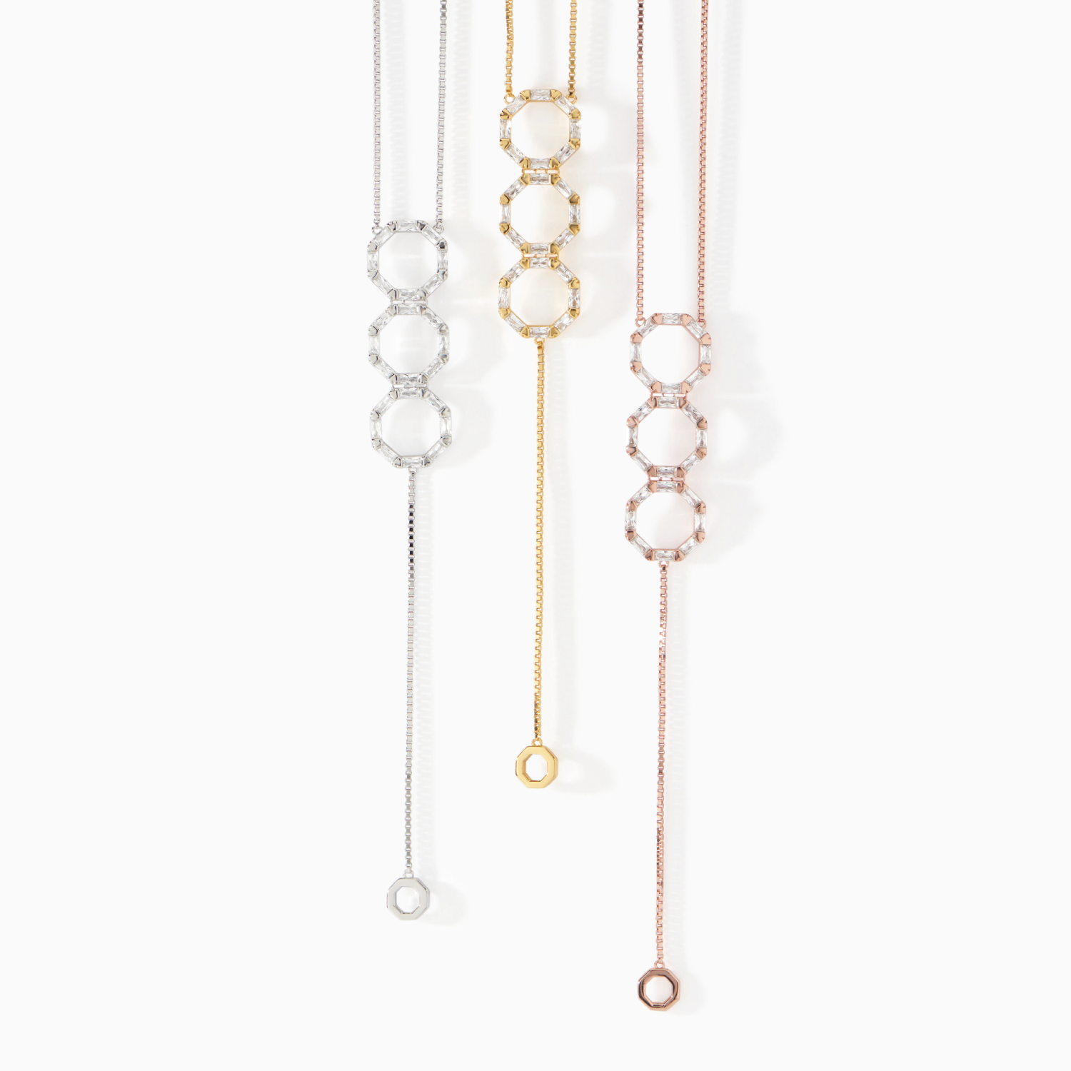 Stella Lariat Necklace in rose gold vermeil from Ora Ana