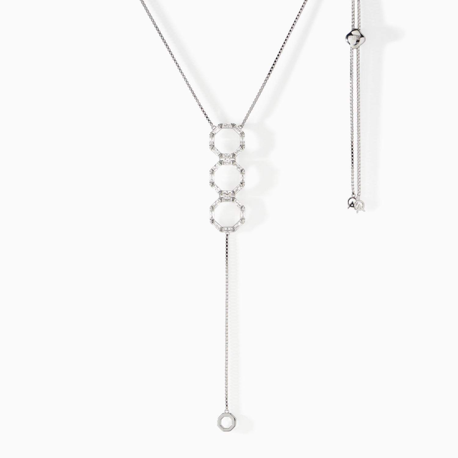Stella Lariat Necklace in sterling silver from Ora Ana