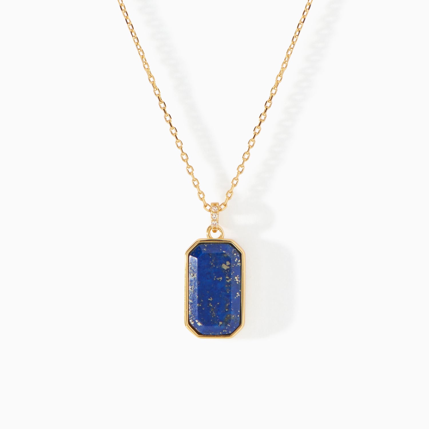 Tessa Tag Necklace with a lapis pendant from Ora Ana